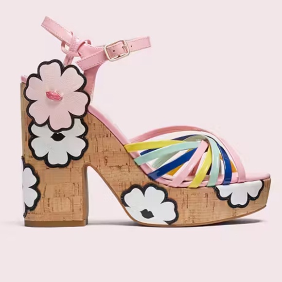 kate spade Shoes - New Kate Spade ♠️ Gerry Platform Floral   Leather Multicolor Sandals size 7.5